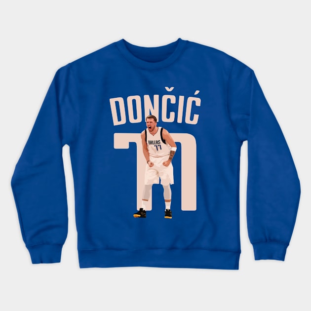 Luka Doncic - Dallas Mavericks Crewneck Sweatshirt by midaillustrator